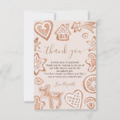 Baby shower met een klein koekjeskoekje voor de wi bedankkaart (Voorkant)