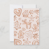 Baby shower met een klein koekjeskoekje voor de wi bedankkaart (Achterkant)