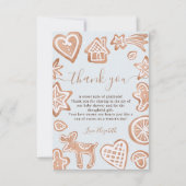 Baby shower met een klein koekjeskoekje voor de wi bedankkaart (Voorkant)