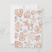 Baby shower met een klein koekjeskoekje voor de wi bedankkaart (Achterkant)