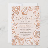 Baby shower met een klein koekjeskoekje voor de wi kaart (Voorkant)