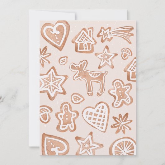 Baby shower met een klein koekjeskoekje voor de wi kaart (Achterkant)