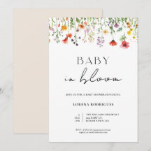 Baby Shower met Fantasievolle Wilde Bloemen