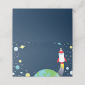 Baby shower met flesje met buitenkant plaatskaartje (Buitenkant ongevouwen)