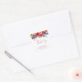 Baby shower met fluitende bloemen vierkante sticker (Envelop)