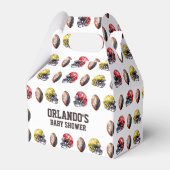 Baby shower met football als thema bedankdoosjes (Voorkant Zijde)