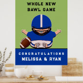 Baby shower met Football Poster (Keuken)