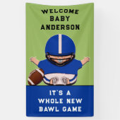 Baby shower met Football Spandoek (Verticaal)