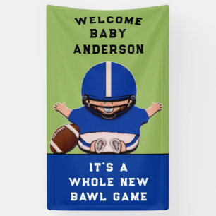 Baby shower met Football Spandoek