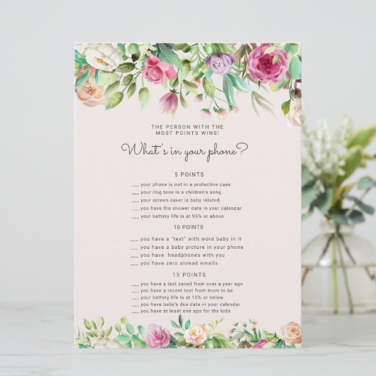 baby shower met gekantelde touwkaartje (Staand voorkant)