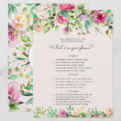 baby shower met gekantelde touwkaartje (Voorkant / Achterkant)