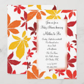 Baby shower met gekleurde kleppen kaart (Voorkant / Achterkant)