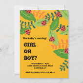 Baby shower met gele damestoornis kaart (Voorkant)