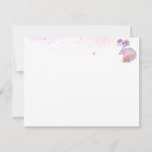 *~* Baby shower met gele draak Baby Girl Bedankkaart (Achterkant)