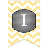 Baby shower met gele olifant Bow-stropdas Vlaggetjes (Tweede vlag)