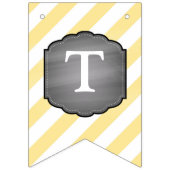 Baby shower met gele olifant Bow-stropdas Vlaggetjes (Derde vlag)