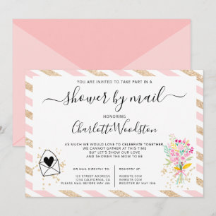 Baby shower met glitterstrepen van Floral Kaart