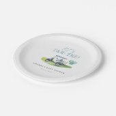 Baby shower met golfthema papieren bordje (Gekanteld)