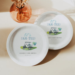 Baby shower met golfthema papieren bordje