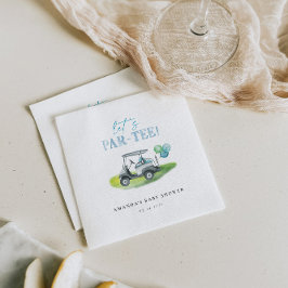 Baby shower met golfthema servet