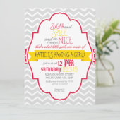 Baby shower met goudchevron, op maat gesneden kaart (Staand voorkant)