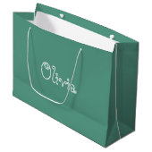 Baby shower met groene kleur Gift Bag Groot Cadeauzakje (Voorkant Gekanteld)