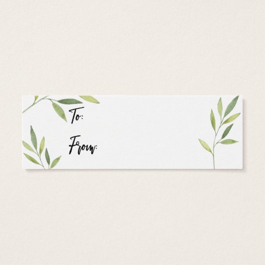 Baby shower met groene vulling Mini Gift Kaart (Achterkant)