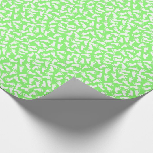 Baby shower met groenvet Prints Cadeaupapier (Hoek)