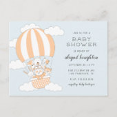 Baby shower met het thema heteluchtballon uitnodiging briefkaart (Voorkant)