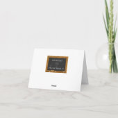 Baby shower met het thema schoolleraar bedankkaart (Achterkant)