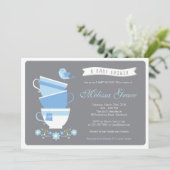 baby shower met hoge thee / baby shower kaart (Staand voorkant)