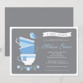 baby shower met hoge thee / baby shower kaart (Voorkant / Achterkant)