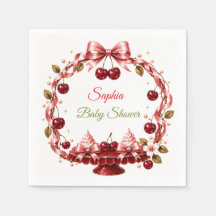 Baby Shower met Kersenlint Roze Satijnen Strik Ker