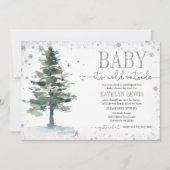 Baby shower met kerstbomen per post kaart (Voorkant)