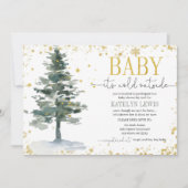 Baby shower met kerstbomen per post kaart (Voorkant)