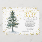Baby shower met kerstbomen per post kaart (Voorkant / Achterkant)