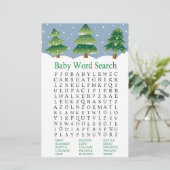 Baby shower met kerstboomkleuren Word Search Game (Staand voorkant)