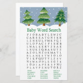 Baby shower met kerstboomkleuren Word Search Game (Voorkant / Achterkant)