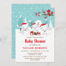 Baby shower met kerstbos