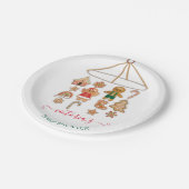 Baby shower met kerstkoekje Moblie Papieren Bordje (Gekanteld)