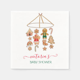 Baby shower met kerstkoekje Moblie Servet
