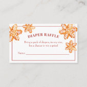 Baby shower met kerstkoekjes, luidere Raffle Ticke Visitekaartje (Voorkant)