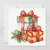 Baby shower met kerstkrans kaart (Achterkant)