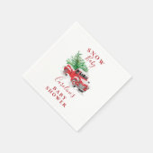 Baby shower met kerstmis Little Red Truck Napkins Servet (Hoek)