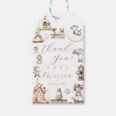 Baby Shower met kinderrijmpjes-thema Cadeaulabel (Voorkant)