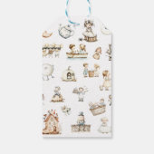 Baby Shower met kinderrijmpjes-thema Cadeaulabel (Achterkant)