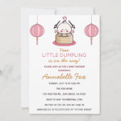 Baby shower met kleine duimbepaling kaart (Voorkant)