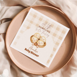 Baby shower met kleine duimbepaling servet