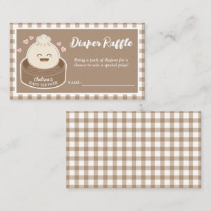 Baby shower met kleine duimschroefdop informatiekaartje