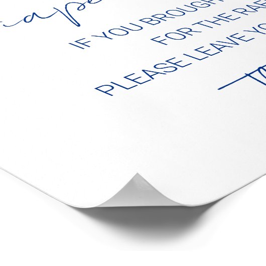 Baby shower met kleine pompoen voor luiers poster (Hoek)